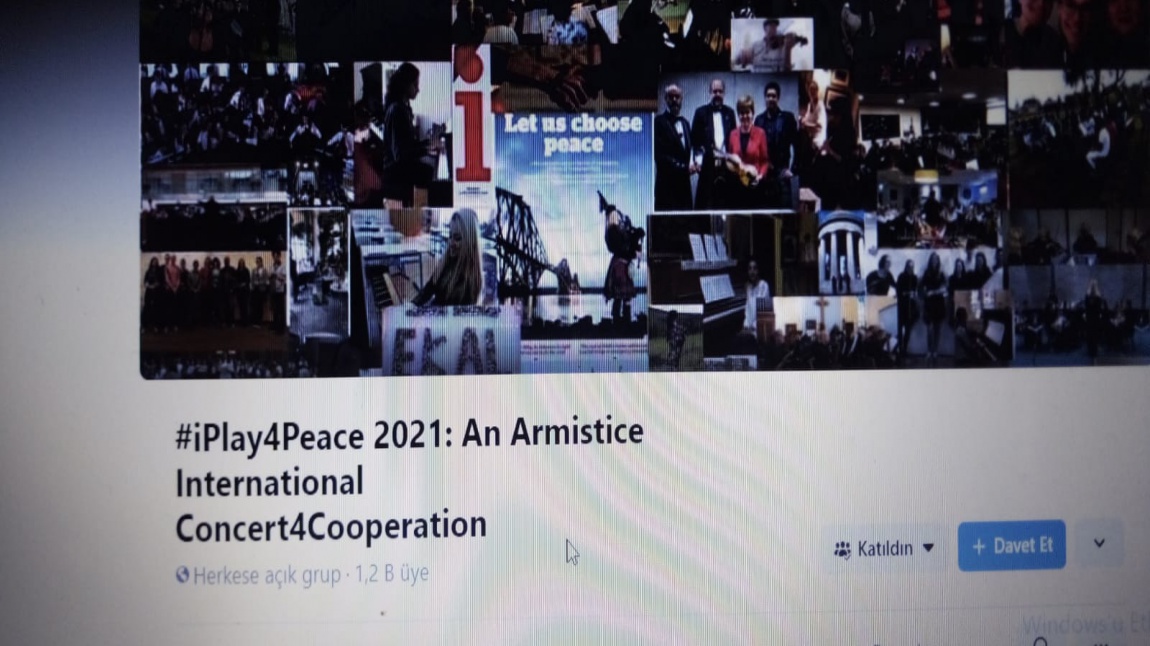 103. Online Uluslararası Barış Konserindeki Çalışmamız...